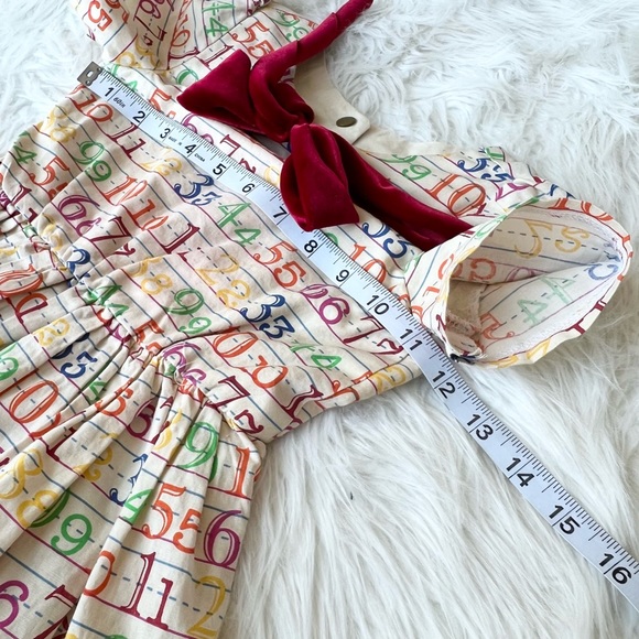 Vintage Handmade 3-Piece Alphabet ABC Pinafore School Girl Dress Size 4/5 - Picture 6 of 13